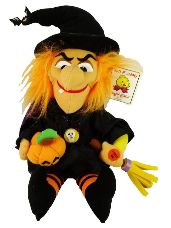 Vintage Halloween Witch Animated Monster Mash Chrisha Playful Plush - Picture 1 of 7